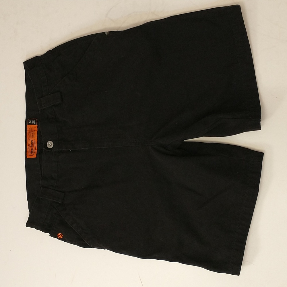 Black Denim Heavy Canvas Workwear Shorts Jesse James Sz34 Streetwear Comfortable